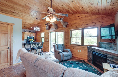 Iron River Cabin | Pet-Friendly Iron River Cabin with Fire Pit!