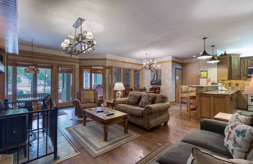 Mountain House Condo | Quiet Location, Private Indoor Hot Tub w/Mountain Views, Close to the Lifts
