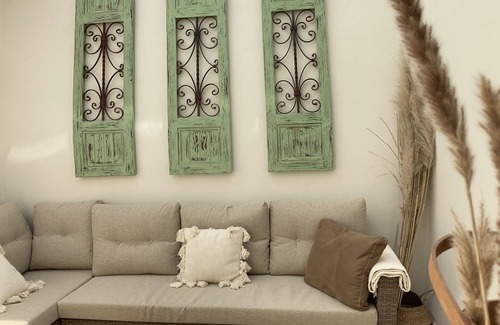 Olvera House | Renovated house with fireplace and terrace