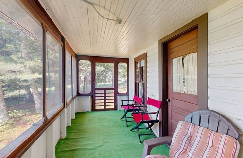 Greenville Junction Cabin | Rustic, dog-friendly lakefront cabin w/gorgeous lake views and private W/D