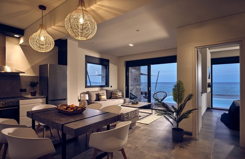 Neromilos Villa | Sea Front LaMer Villa,Luxury Retreat & Heated Pool