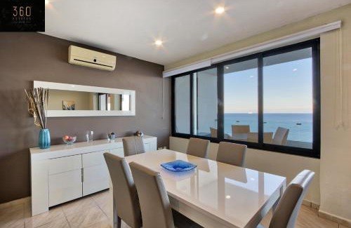 Tower Road Apartment | Sliema Seafront 3BR - opposite Beach - AC & Wifi by 360 Estates