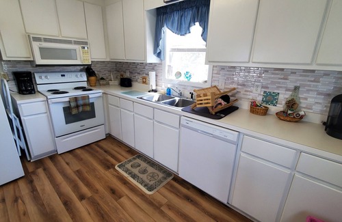 Salter Path House | Sound view beach retreat w/best of Island Life! Pets/Family welcome!