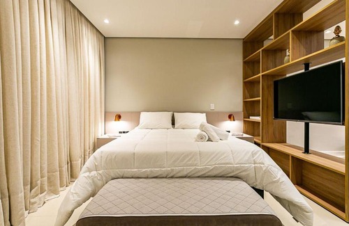 Centro Apartment | Studio moderno em condomínio com infraestrutura de clube CA13I