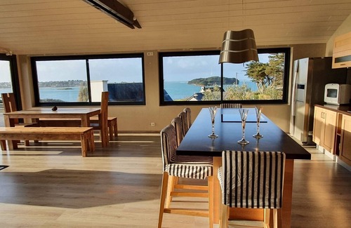 Pleumeur-Bodou Apartment | Terrace apartment PANORAMIC SEA VIEW 8 people 300m from the beach