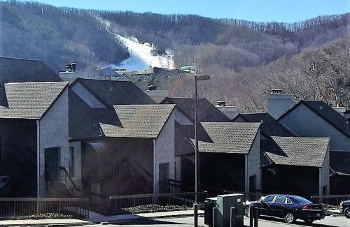 Chalet Village Apartment | Two bedroom mountain condo, 2 minutes from ski resort, pool and clubhouse onsite !