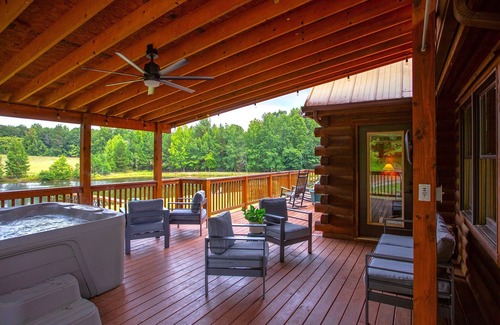 Hurdle Mills Cabin | Two Stunning Lakefront Cabins w/Hot Tubs on 25 Acre Nature Retreat