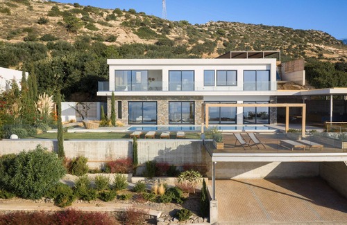 Koutsounari Villa | Villa Ammos, great view by the beach, next to the sea