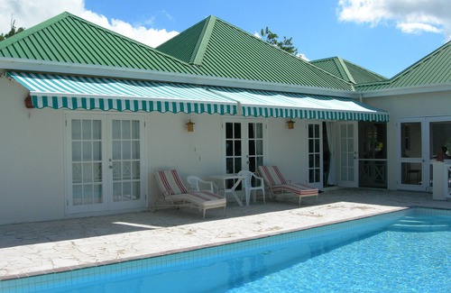 Cotton Ground Villa | Villa with large pool, screened terrace overlooking Caribbean.