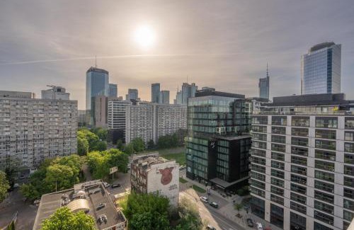Mirow Apartment | Warsaw Wola - 13th Floor, City View, Metro Nearby - by Rentujemy