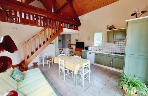 Saint-Ellier-du-Maine Cottage | Waterfront Fishing Cottage with Terrace and Scenic Views