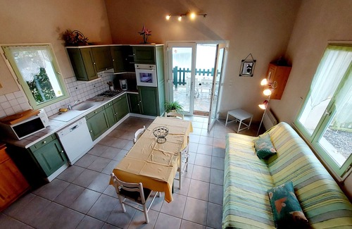 Saint-Ellier-du-Maine Cottage | Waterfront Fishing Cottage with Terrace and Scenic Views