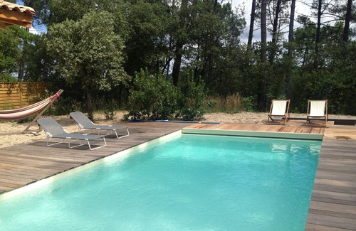 Lacanau-Ocean House | Wooden house 6/8 persons with heated swimming pool