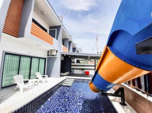 บ้านสไลเดอร์ พูลวิลล่า หัวหิน 4 ห้องนอน ปาร์ตี้ดังได้