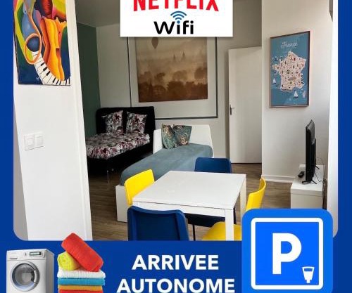 011 CHIC & COSY STUDIO 40m2 HYPERCENTRE WIFI SMART TV NETFLIX