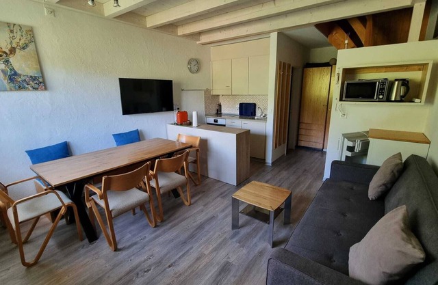 1.5 room apartment for 1 - 6 people with a view of the village of Savognin