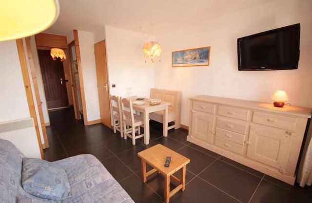150m from ski slopes, 2nd floor, view panoramic, balcony, tv, ski locker, 22m², Les Saisies