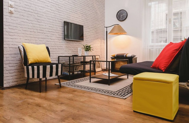 2-bedroom apartment with a living room in the city center.