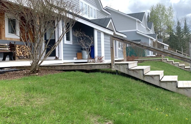 2 bedroom condo right on Burke Mountain! Ski or bike right from the door!