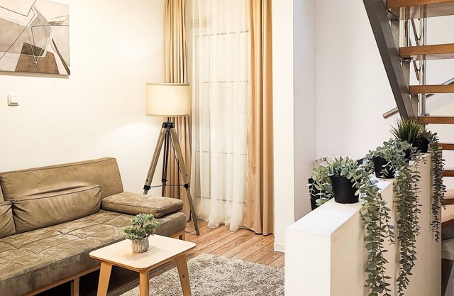2 Bedroom loft 70 sq m with private parking 5 minutes walking to the main square