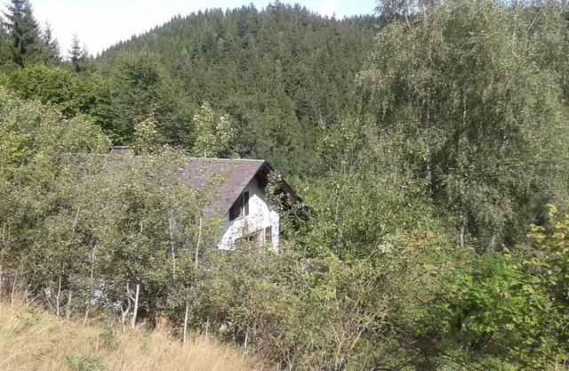 2 houses together. 60 meters wide. In the forest. No neighbor.