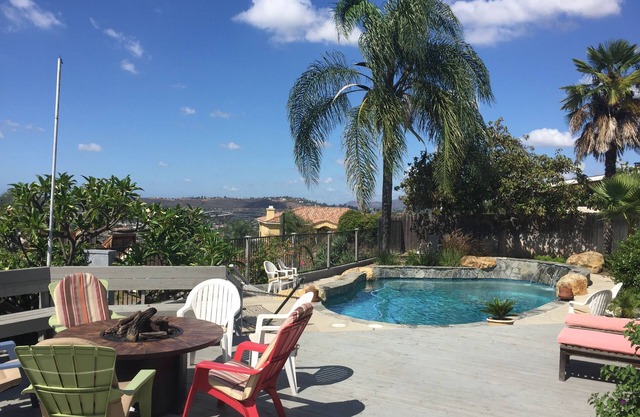 3-bedroom house in Spring Valley with AC, pool, many outdoor spaces.
