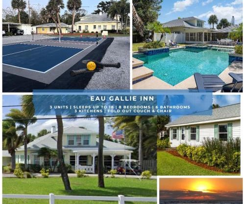 3 Units Sleeps 17 Pool Pickleball Beaches