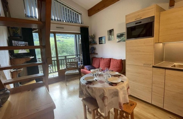 300m from ski slopes, 2nd floor, balcony, tv, ski locker, 26m², Praz sur Arly