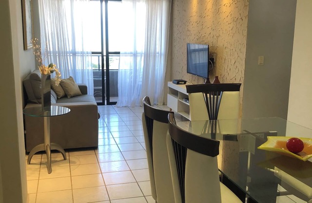 4-bedroom apartment 50 m from the sea, w/pool, on cabo branco beach