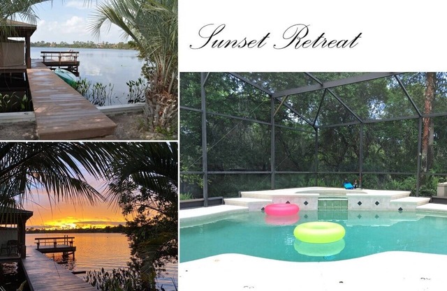 5 Ac, Spacious 3/2 Lakefront Retreat, Private Pool/Spa/Dock, High Speed WiFi