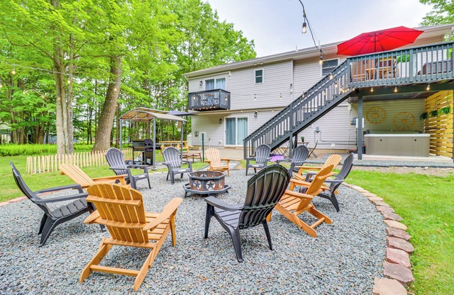 5 Mi to Lake Naomi: Home w/Hot Tub & Fire Pit