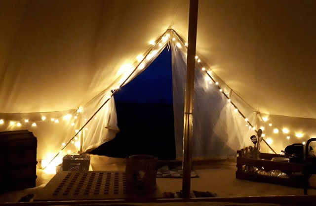 6m xl Bell Tent With log Burner, Near Whitby