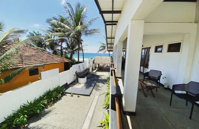 A Beautiful Beachfront Bed and Breakfast With a Beach for yourself at Hikkaduwa