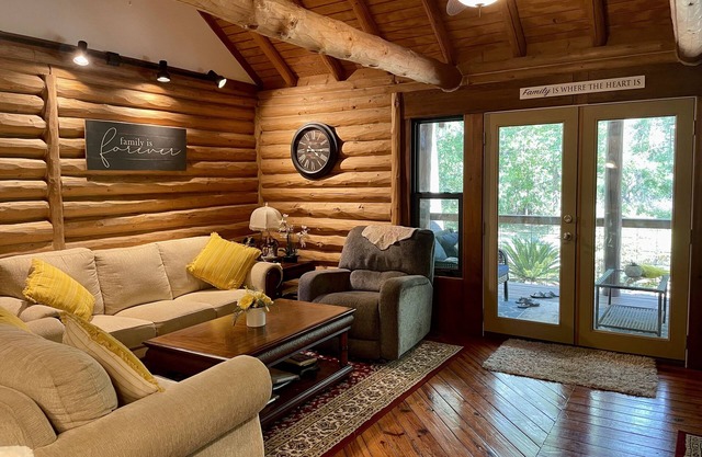 A charming cabin tucked in the woods