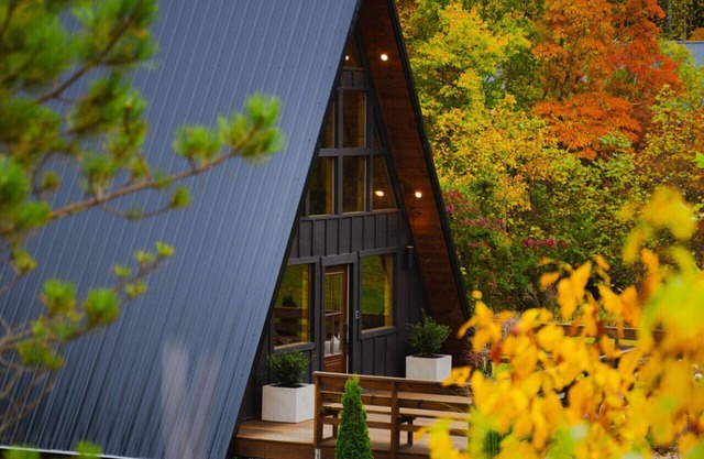 A-Frame in the Woods + Hot Tub | Kid`s Fort | Private Trails