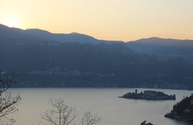A long balcony overlooking Lake Orta