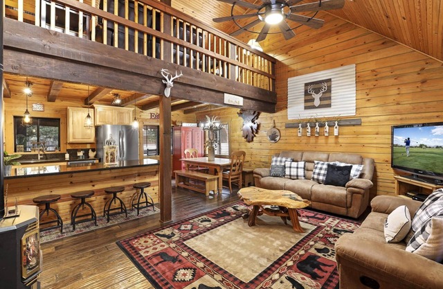 A real log cabin in the pines!