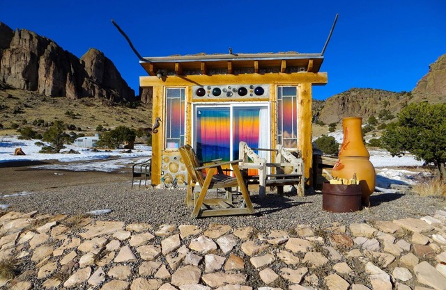 A Solar, Cordwood/Bottle Hand-Built Charming Cottage, In the La Garita Mountains