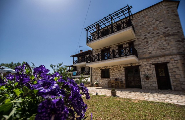 a stone house that impresses with its beauty