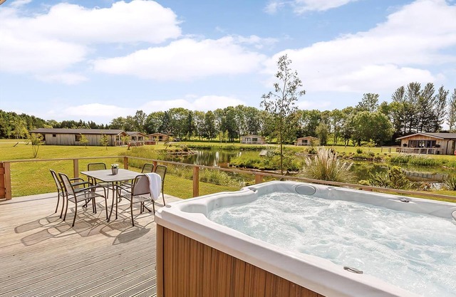 A stunning luxury lodge, perfect for a couples retreat or family break.