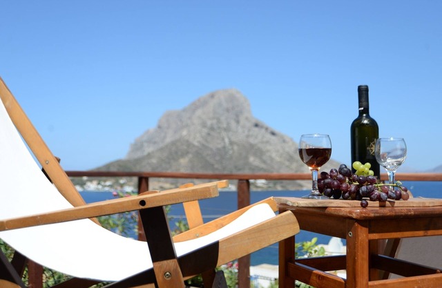 A Suite with fantastic view in the heart of Masouri, yet in a peacefull area