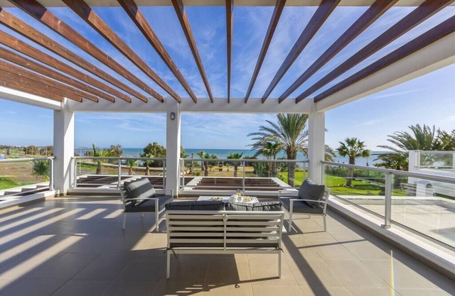 A Truly Spectacular First-Line Sea Front Villa in the beautiful village of Pervolia