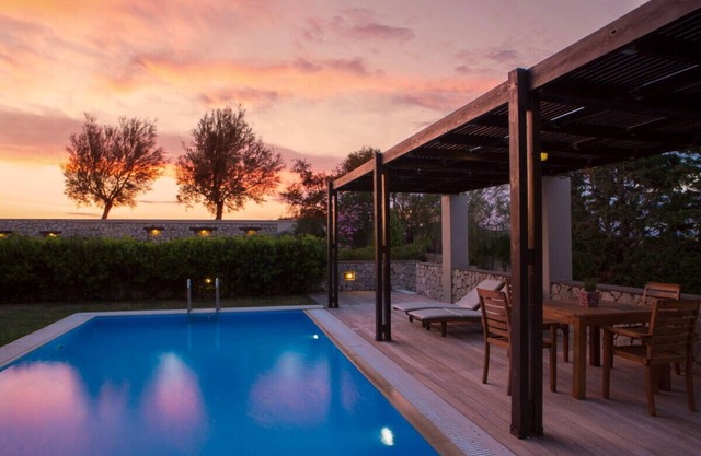 Aeriko-Gorgona Beachfront Villa with Stunning View and Private Pool