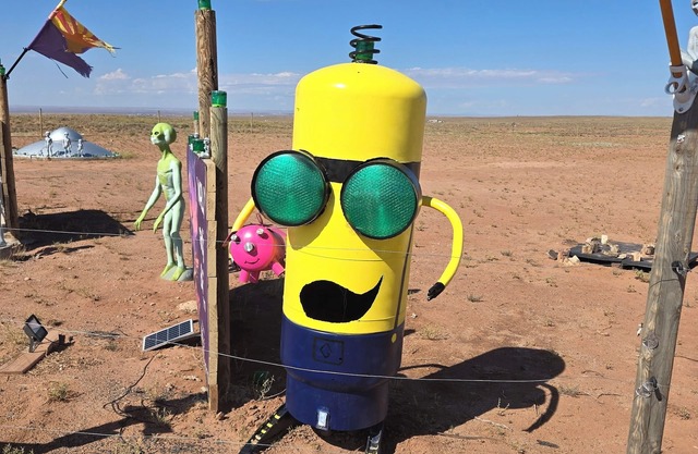 Alien Acres UFO campground, car, truck, RV, tent off-grid camping