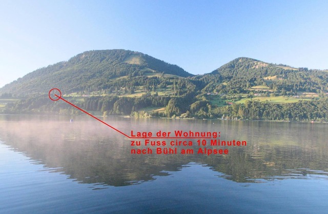 Allgäu vacation apartment at the Alpsee View of the Grünten