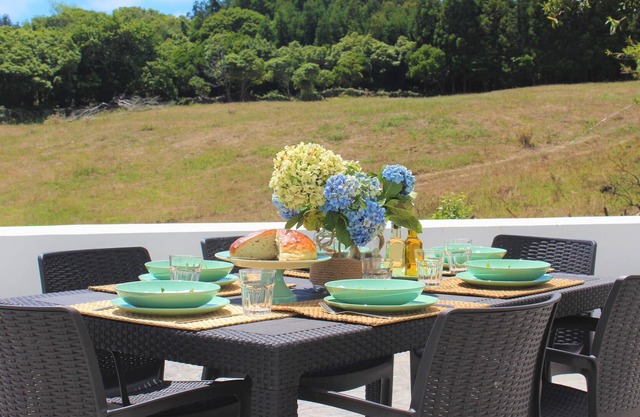 Amazing rural setting, surrounded by green fields and ocean views.