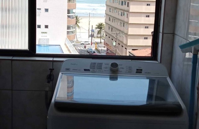 Apartamento Pé na Areia Vista Mar em Praia Grande