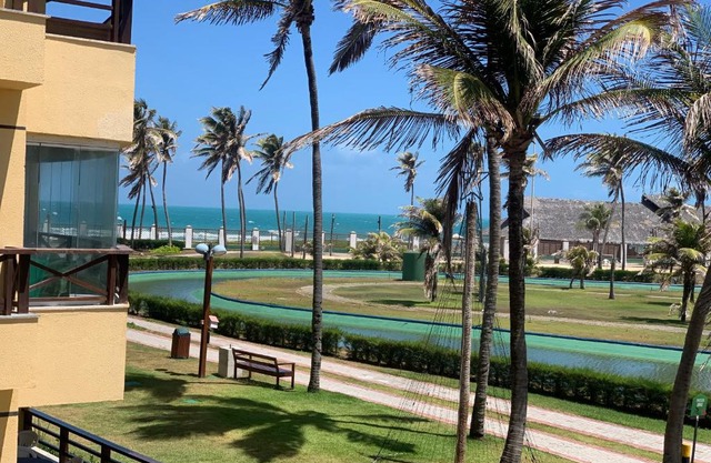 Apartamento no Aquaville Resort, do lado da sombra e perto da praia