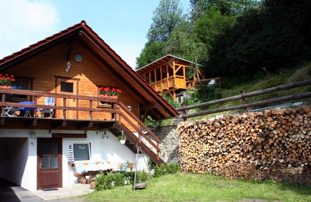 Apartment 1 in log cabin style in the climatic health resort Altenbrak Harz with wellness oasis
