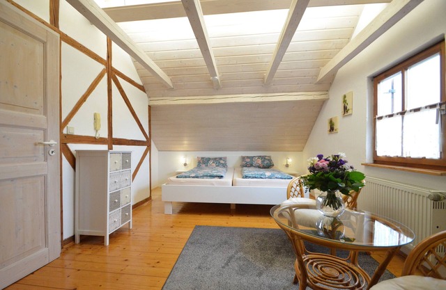 Apartment (70sqm) with garden and wooden pavilion